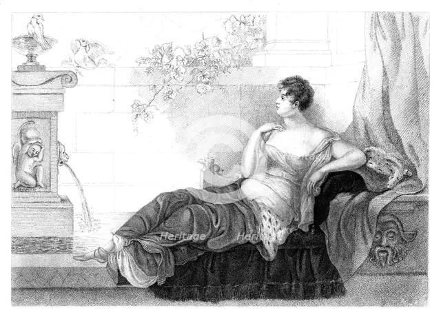 Mary Robinson (1757-1800), English poet and novelist, 1830.Artist: Henry Adlard