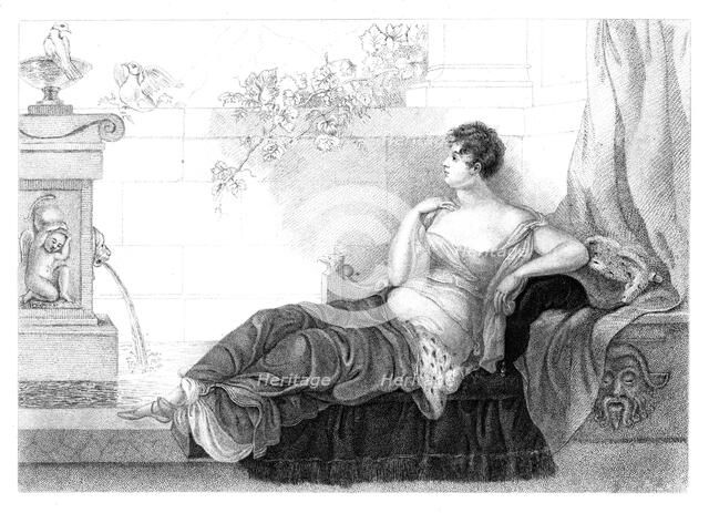 Mary Robinson (1757-1800), English poet and novelist, 1830.Artist: Henry Adlard