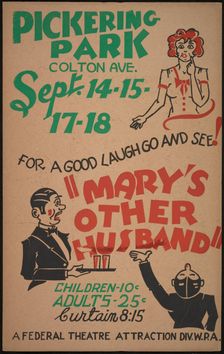 Mary's Other Husband, [193-]. Creator: Unknown