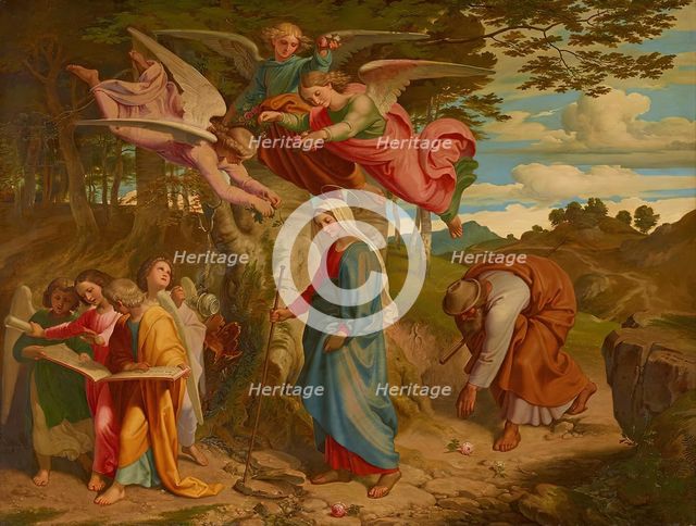 Mary’s passage across the mountains, 1841. Creator: Joseph von Fuhrich.