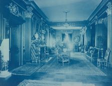 Mary Scott Townsend House, Wash., D.C.: Lobby with fireplace, c1910. Creator: Frances Benjamin Johnston