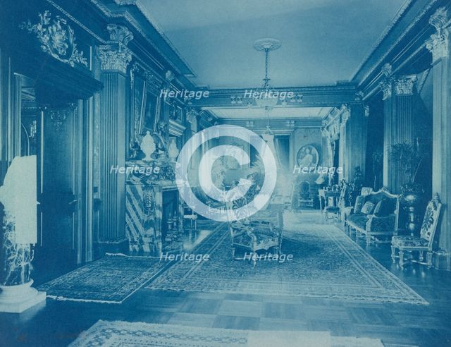 Mary Scott Townsend House, Wash., D.C.: Lobby with fireplace, c1910. Creator: Frances Benjamin Johnston.