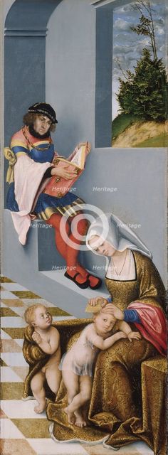 Mary Salome and Zebedaeus (with the features of John the Constant) with their sons..., 1509. Creator: Lucas Cranach the Elder.