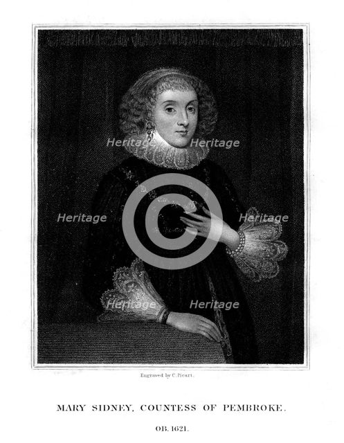 Mary Sidney Herbert, Countess of Pembroke, English literary figure, (1824).Artist: C Picart
