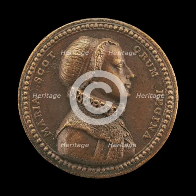 Mary Stuart, 1542-1587, Queen of Scots [obverse], 17th century. Creator: Unknown.