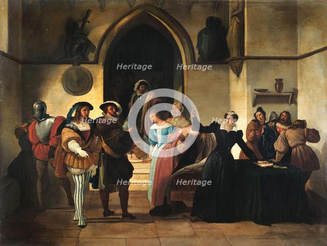 Mary Stuart is sentenced to death, c1827. Creator: Hayez, Francesco (1791-1882).