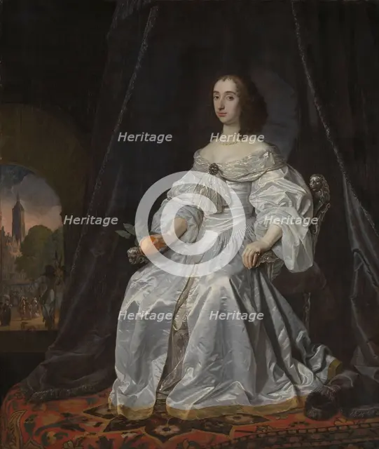 Mary Stuart, Princess of Orange, as Widow of William II, 1652. Creator: Bartholomeus van der Helst.