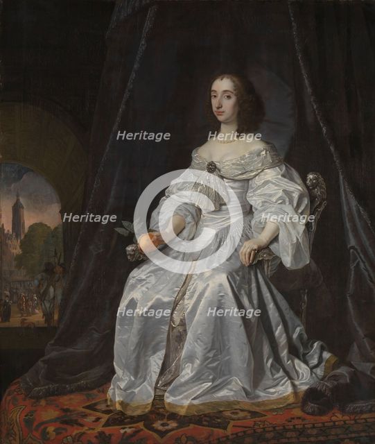 Mary Stuart, Princess of Orange, as Widow of William II, 1652. Creator: Bartholomeus van der Helst.