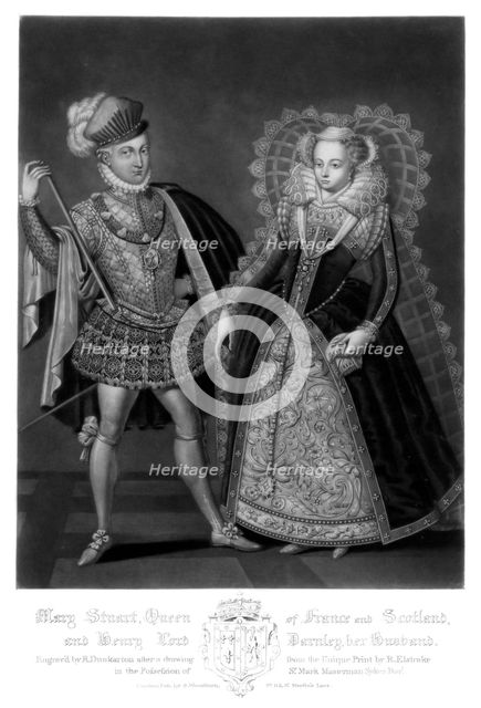 'Mary Stuart, Queen of France and Scotland, and Henry Lord Darnley, Her Husband', (1816).Artist: Robert Dunkarton