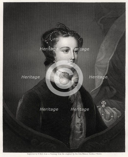 Mary Stuart, Queen of the Scots, 19th century. Artist: W Holl