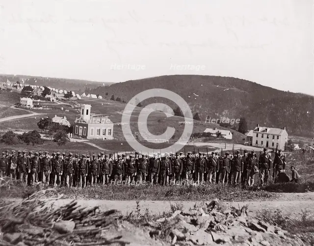 Maryland Heights, near Harper's Ferry, New York State Militia, 1861-65. Creator: Unknown.