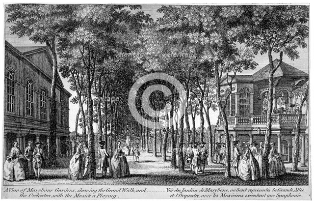 Marylebone Gardens, Marylebone, London, 1761. Artist: Anon