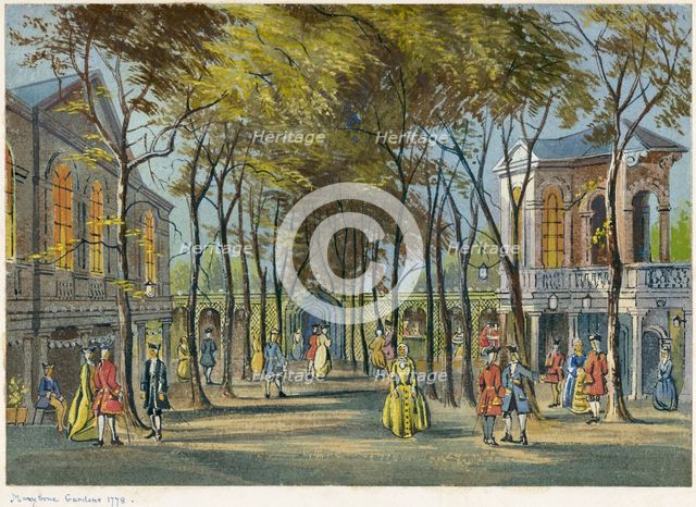 Marylebone Gardens, London, 1778. Artist: Unknown.