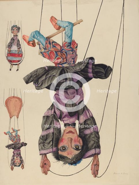 Marylin, the Trapeze Artist, 1935/1942. Creator: Frank Gray.