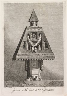 Mascarade à la Grecque: Jeune moine à la Grecque (Plate 9) , 1771. Creator: Benigno Bossi (Italian, 1727-1792)