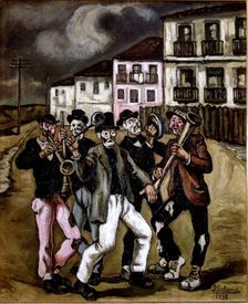 Mascaras vinateras 1938. Creator: José Gutiérrez Solana