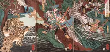 Masakiyo Captures the Wild Tiger, 19th century. Creator: Tsukioka Yoshitoshi