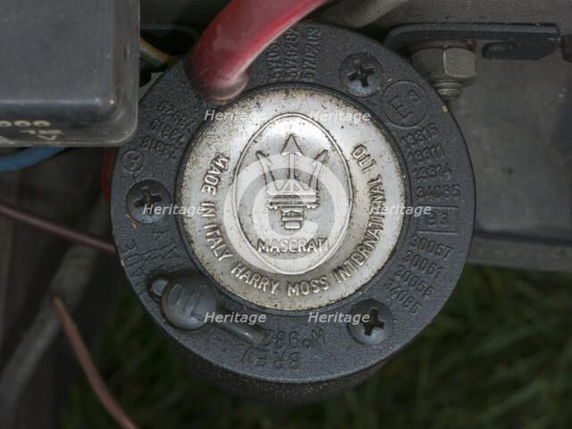 Maserati Air horn on a 1966 Ford Anglia Artist: Unknown.