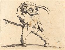 Masked Man with Twisted Feet, c. 1622. Creator: Jacques Callot