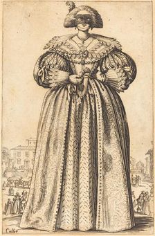 Masked Noble Woman, c. 1620/1623. Creator: Jacques Callot