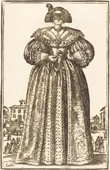Masked Noble Woman. Creator: Unknown