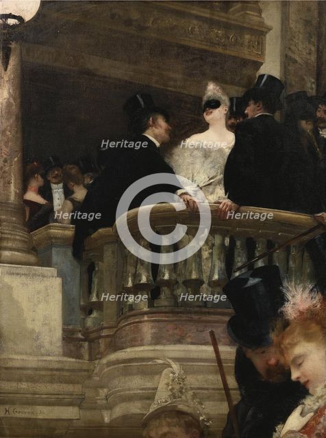 Masked Ball at the Opera, 1886. Artist: Gervex, Henri (1852-1929)