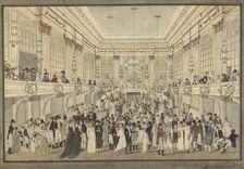 Masked ball in the Redoutensaal of the Vienna Hofburg, c. 1815. Creator: Schütz, Heinrich Joseph (1760-1822)