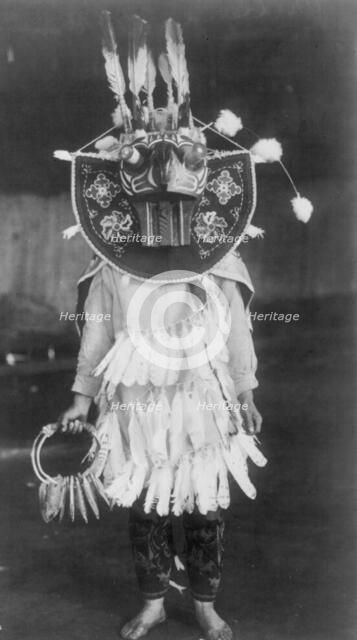 Masked dancer-Cowichan, c1913. Creator: Edward Sheriff Curtis.