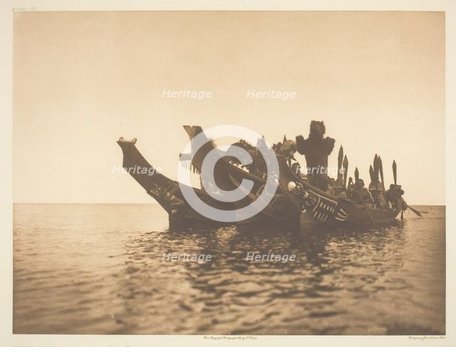 Masked Dancers in Canoes - Qagyuhl A, 1914. Creator: Edward Sheriff Curtis.