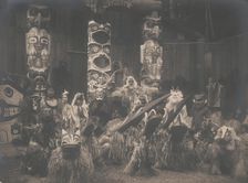 Masked dancers-Qagyuhl, c1914. Creator: Edward Sheriff Curtis