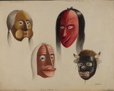 Masks, 1938. Creator: Louis Plogsted