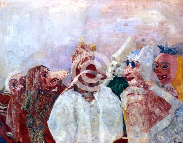 'Masks Confronting Death', 1888. Artist: James Ensor