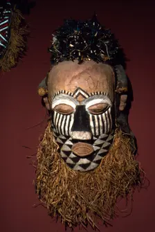 Mask used in initiation ceremony from Kuba, Zaire