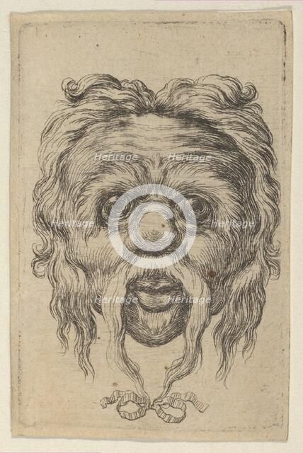 Mask with a Long Mustache Tied with a Ribbon Beneath the Chin, from Divers Masques, ca. 1635-45. Creator: Francois Chauveau.