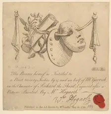 Mask and Palette, 1781. Creator: Richard Livesay