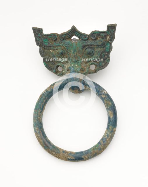 Mask and ring, Eastern Zhou to Han dynasty, 770 BCE-220 CE. Creator: Unknown.