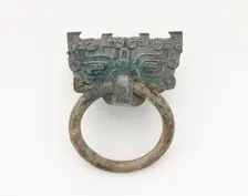 Mask and ring, Eastern Zhou to Han dynasty, 770 BCE-220 CE. Creator: Unknown