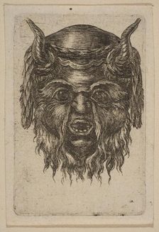 Mask. Creator: Attributed to Stefano della Bella (Italian, Florence 1610-1664 Florence)