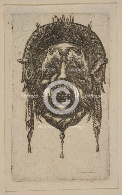 Mask. Creator: Attributed to Stefano della Bella (Italian, Florence 1610-1664 Florence).