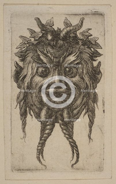 Mask. Creator: Attributed to Stefano della Bella (Italian, Florence 1610-1664 Florence).