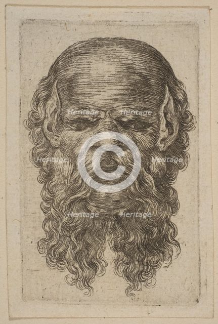 Mask. Creator: Attributed to Stefano della Bella (Italian, Florence 1610-1664 Florence).