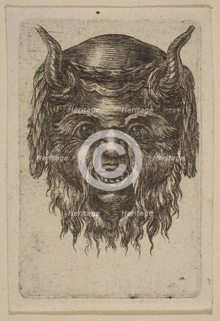 Mask. Creator: Attributed to Stefano della Bella (Italian, Florence 1610-1664 Florence).