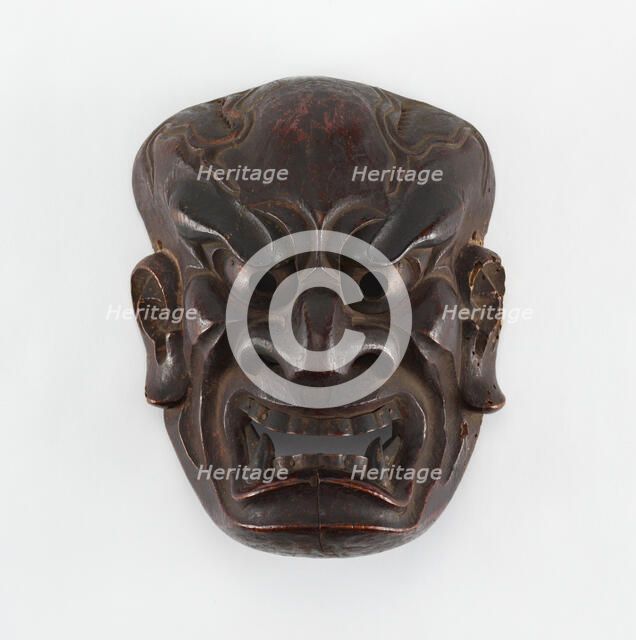 Mask for Noh performance, Muromachi period, 1333-1573. Creator: Unknown.