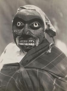 Mask of the octopus hunter-Qagyuhl, c1914. Creator: Edward Sheriff Curtis