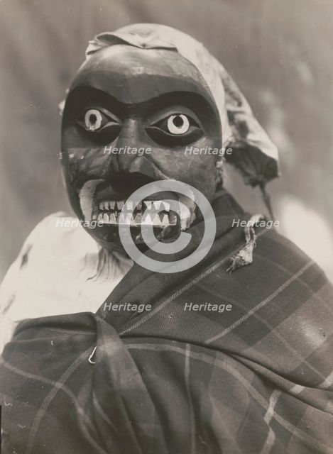 Mask of the octopus hunter-Qagyuhl, c1914. Creator: Edward Sheriff Curtis.