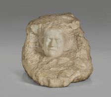 Mask Of A Crying Girl, Original model before 1885, carved c1902-10. Creator: Auguste Rodin