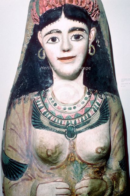 Mask of a woman, from Egypt, Roman Period, c100-c120. Artist: Unknown