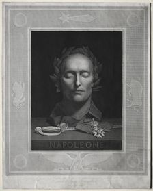 Mask of Napoleon, 1834. Creator: Luigi Calamatta (Italian, 1801-1869)