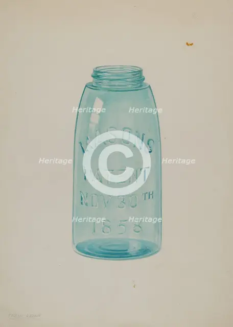 Mason Jar, c. 1939. Creator: Cora Parker.