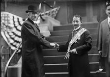 Mason's International Congress of 33rd Degree - Richardson Shaking Hands with Unidentified, 1912. Creator: Harris & Ewing